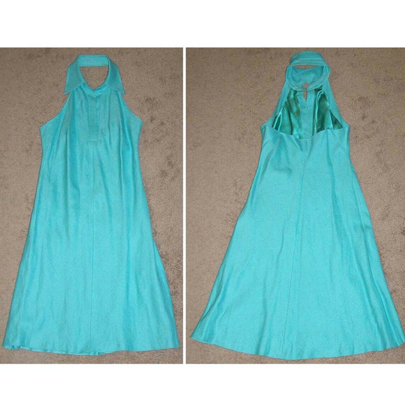 NEW Anne Klein Summer Halter green Dress sz 8-10 - Picture 5 of 8